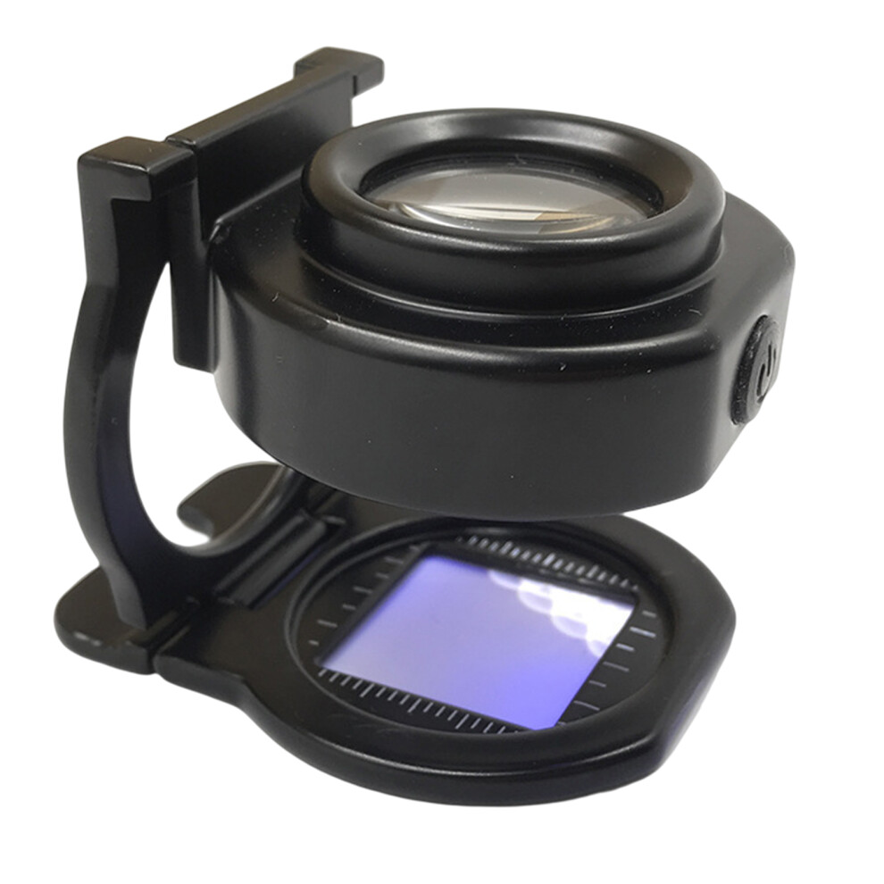 Handheld-Desktop Magnifier Portable 10X Magnifying Glass 8 LED