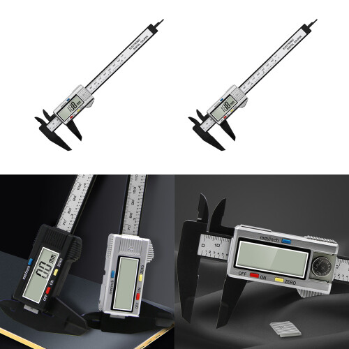 Digital Caliper, 6" Caliper-Black      transparent box 2