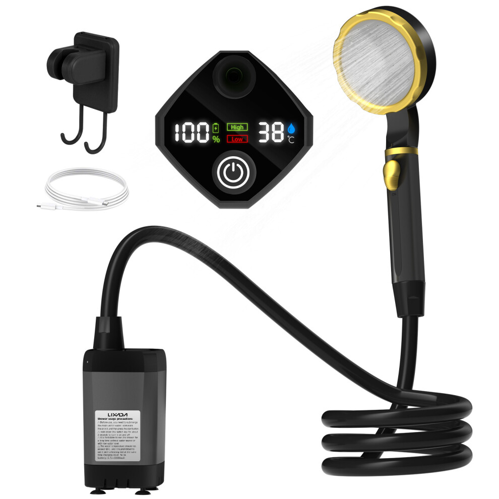 Portable Camping Shower Pump Kit, 6000mAh, 24x8cm Blue-image-OPC-PKD2CQS-NEW