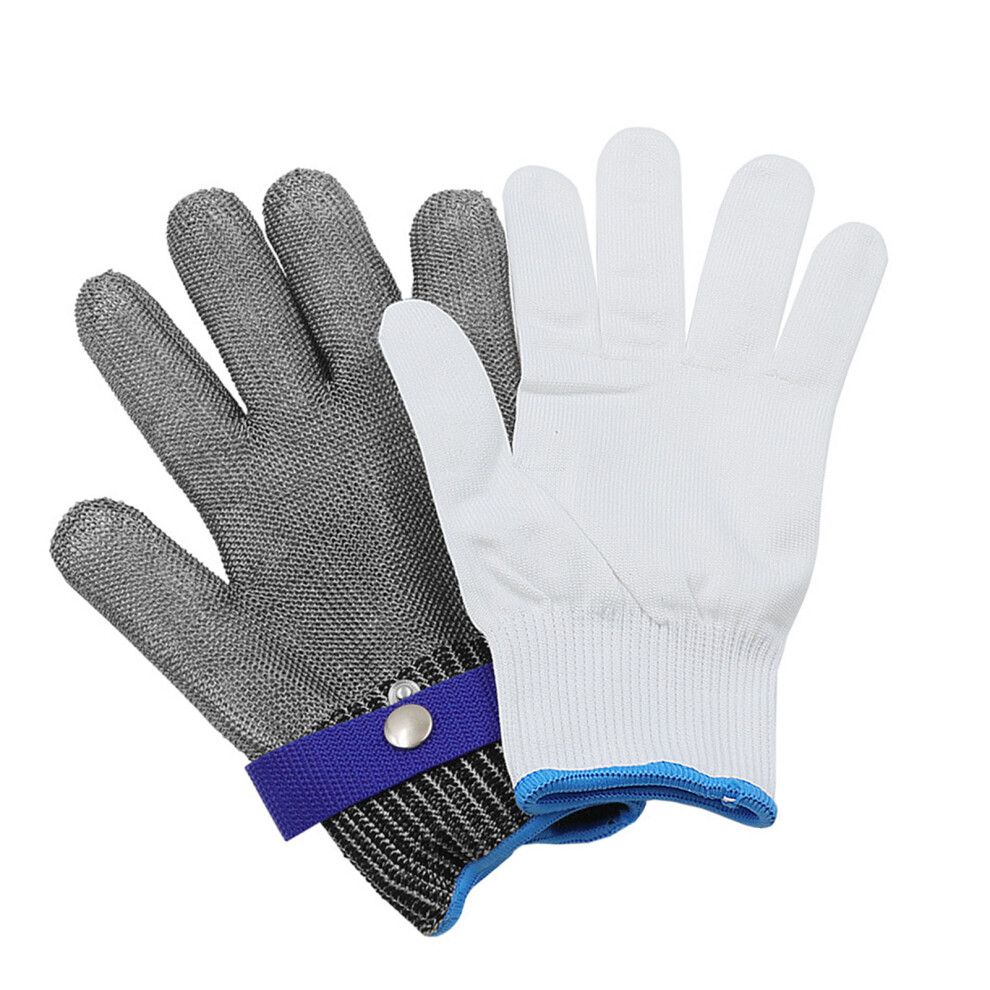 Cut-Resistant Stainless Steel & Nylon Gloves For Work S 23.5Cm 7891347412945