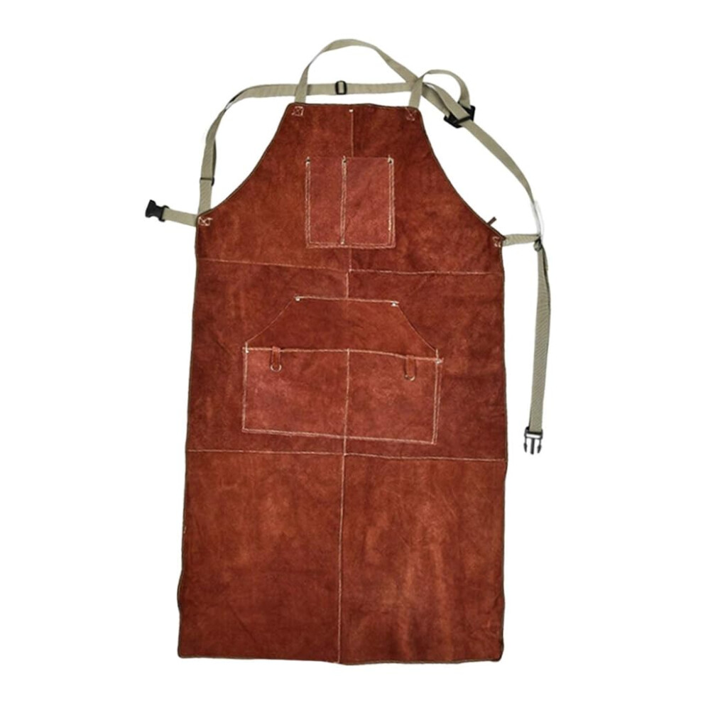 Welders Apron Leather Heat-Resistant Workshop Apron For Woodworking Blacksmithing Heavy-Duty Insulation Protection 6447073507908