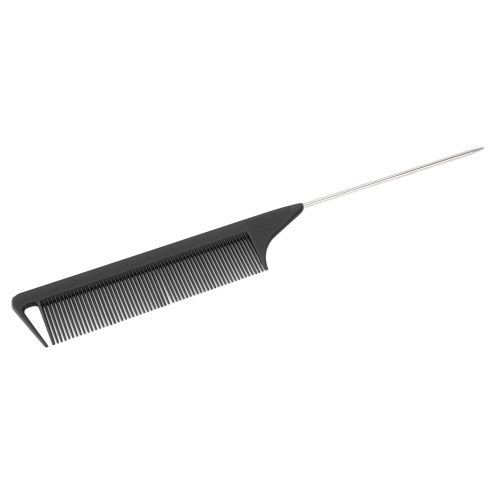 Unisex 10Pcs Fine Tooth Steel & Plastic Rat Tail Comb Set For Hairdressing