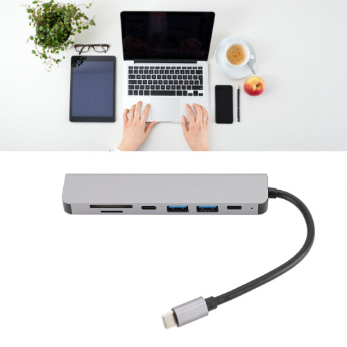 Hub USB-C 7-en-1 : HDMI 4K, USB 3.0/2.0, PD 2