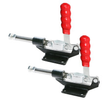 2 Set Plunger Stroke Clamp with Flange Base Plate 500lbs Capacity for Toolbox, Door, Trunk, Woodworking Fixture 305C
