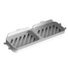 Portasapone a doppia fila da parete bianco/grigio