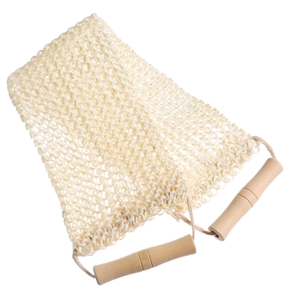 Sisal Back Scrubber Bath Towel - Reusable Exfoliating Shower Cloth for Body Cleansing and Massage, Skin-Friendly Back Exfoliator