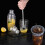 Cocktail Shaker, Plastic Transparent Beverage Shaker Removable Teapot Mixing Shaker with Gradation 9