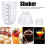 Cocktail Shaker, Plastic Transparent Beverage Shaker Removable Teapot Mixing Shaker with Gradation 8