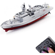 Ship Model Remote Control Boat Toy Speed Boat Electric Water Children's Birthday (Silver)