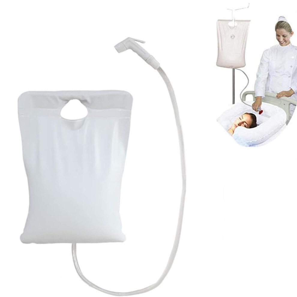Bedside Shower Bag System, 10L Portable Outdoor Shower Water Bag with Shower Head, PVC Material for Elderly and Disabled
