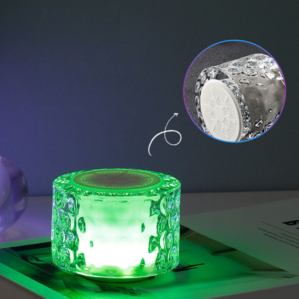 Portable Wireless Bluetooth 5.0 Waterproof Speaker With 7-Color Led, 600Mah Battery, 8X8x6cm 9301347435113