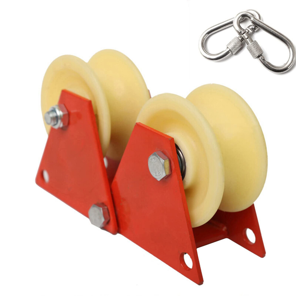 Rope Retract Pulley Manual Thicken Design For Height Lifting, Foldable Wall Corner Wheel, Labor-Saving, Durable Material 6447073509285
