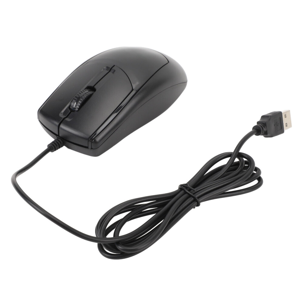 Usb Wired Mouse With 1200 Dpi Silent Click & Ergonomic Design For Desktop 3261347443548