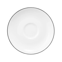 Saucer 12 cm - Black Ceramic Dish for Coffee or Tea, Round Shape, Durable Tableware, Stylish Design