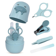 Baby Nail Clippers Kit,Infant Manicure and Pedicure Grooming Kit,Newborn Nail Clipper File with Cute Case,Scissor,Nail File,Tweezers