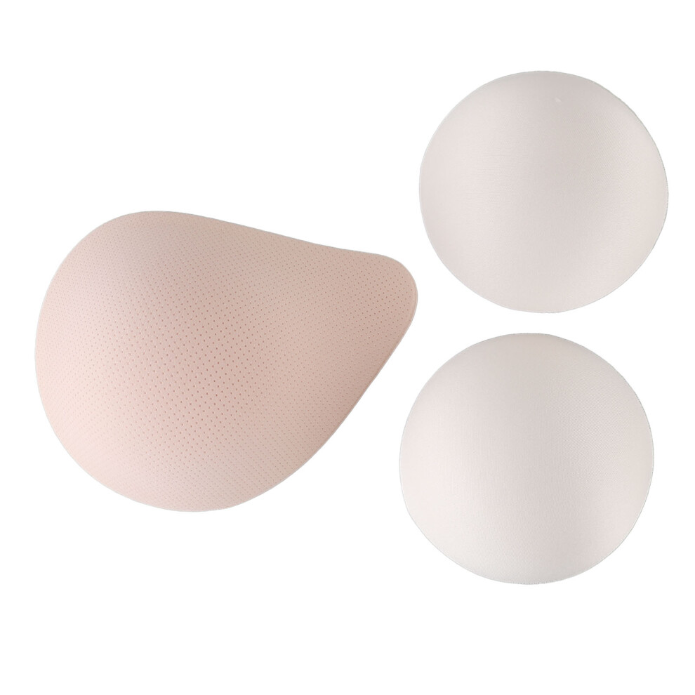 Spiral Ventilated Sponge Prosthetic Boob Insert for Transgender, 2 Left
