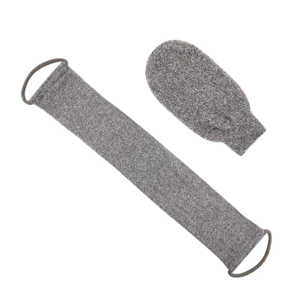 Exfoliating Bath Scrubber Towel Set with Foaming Glove Strip for Gentle Skin Exfoliation and Massage in Home and Hotel Use