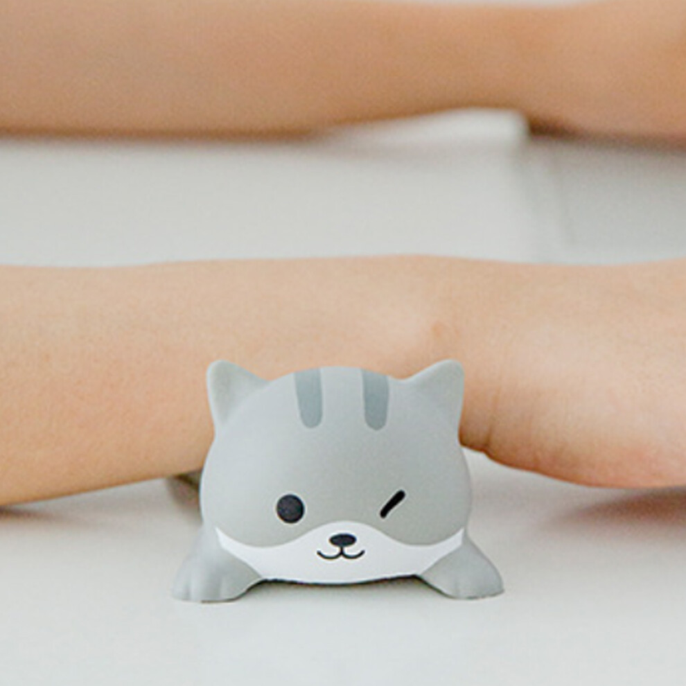 Mouse Wrist Rest Cat Ergonomic Cartoon Animal Support Pad For Home Office Grey 8771347449952