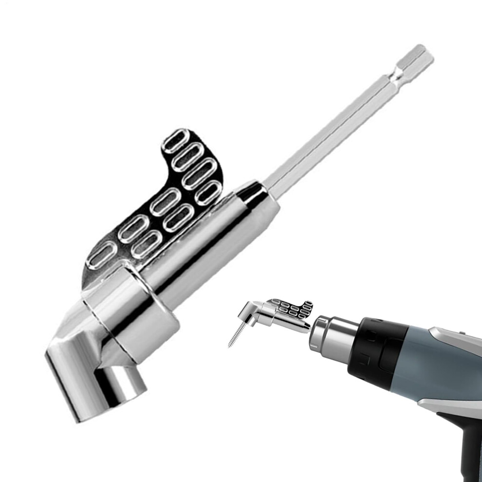 Angle Drill Adapter For Hex Shank Accessories | 360-Degree Swivel Drill Holder For Tight Spaces And Electric Screwdrivers 9084446784770