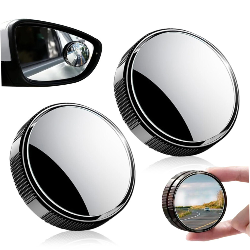 2Pcs 2"X0.6" Blindspot Mirror For Car - 360 Degree Adjustable Waterproof Round Rearview Side Mirrors Exterior Accessories 9016109704405