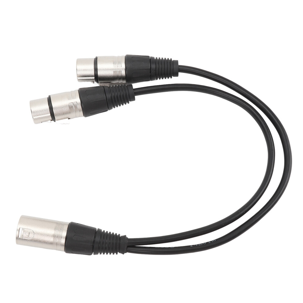 Xlr Male To Dual Xlr Female Y Cable 0.3M Microphone Splitter 4671347458388