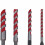 4Pcs Eccentric Twist Drill Bits Set 150mm 6.35mm Hex for Concrete & Masonry 13