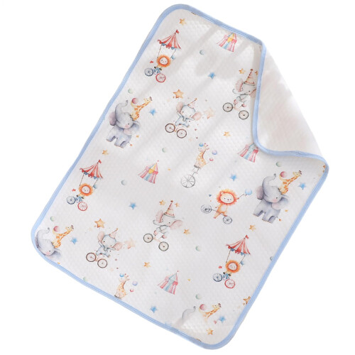 Diaper Changing Mat Crib Protector Training Cover Gray Pattern Leakproof TPU Backing Soft Quilted Top