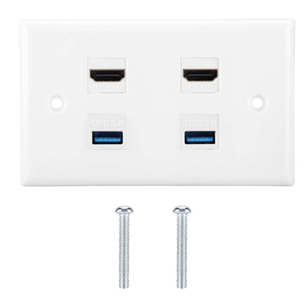 2-Port Hdmi 2 Port Usb3.0 Hdmi Coupler Cover Audio 8320539961972