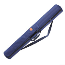 Canvas Fishing Rod Storage Bag with Large Capacity, Side Pockets, Handles, and Adjustable Straps in Blue