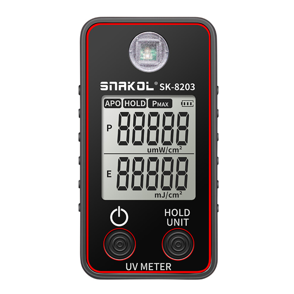 High Precision Uv Illuminometer Handheld, Lcd Display, Data Hold, Auto Shutdown 8791347476604