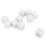 30 Pcs 16mm Dice Set(White),Six Sided Blank Dice Write On Cubes Game for Math Teaching Education 7