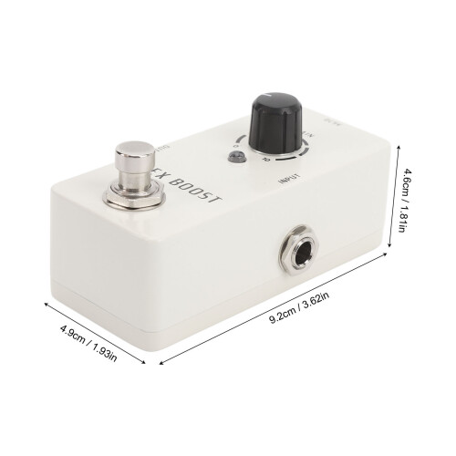 Mini Boost Pedal DC9V True Bypass Aluminium Silber 1