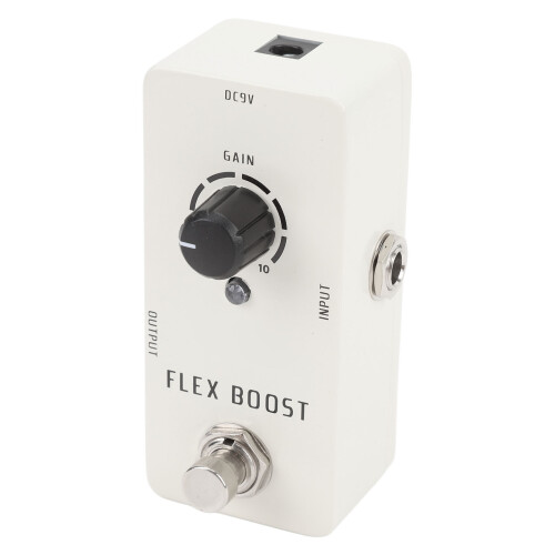 Mini Boost Pedal DC9V True Bypass Aluminium Silber