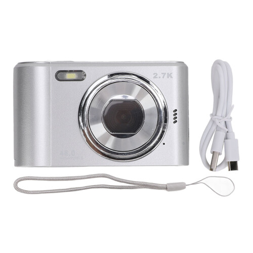 48MP Digitalkamera 2.7K 8 Zoom 2,4" IPS-Bildschirm Silber 1