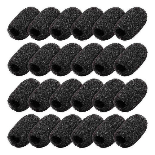 24Pack Mini Foam Windscreen Lapel Headset Microphone Sponge Mini Foam Cover Protection for Lavalier
