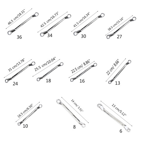Practical Metric Ratchet Wrench Double Box End Rust-10 1