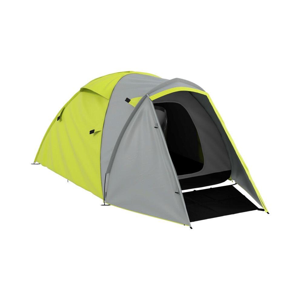 Green Two-Man Dome Tent Featuring Front Porch Rainproof Material and Included Accessories for Camping & Outdoor Use-image-OPC-PKD2WVG-NEW