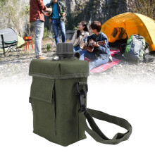 Borraccia da 2 L con marsupio Verde OD 19x19x8 cm