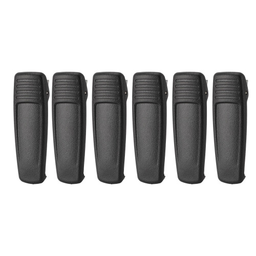 6 pezzi di clip da cintura in ABS nero per interfono TP8100/9400 1