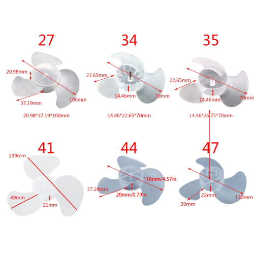 Plastic Fan Blade Replacement 3 Leaves Household-  BC041 1