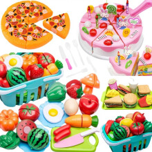 Juguete para cortar alimentos para cocina de niños - Juego de plástico