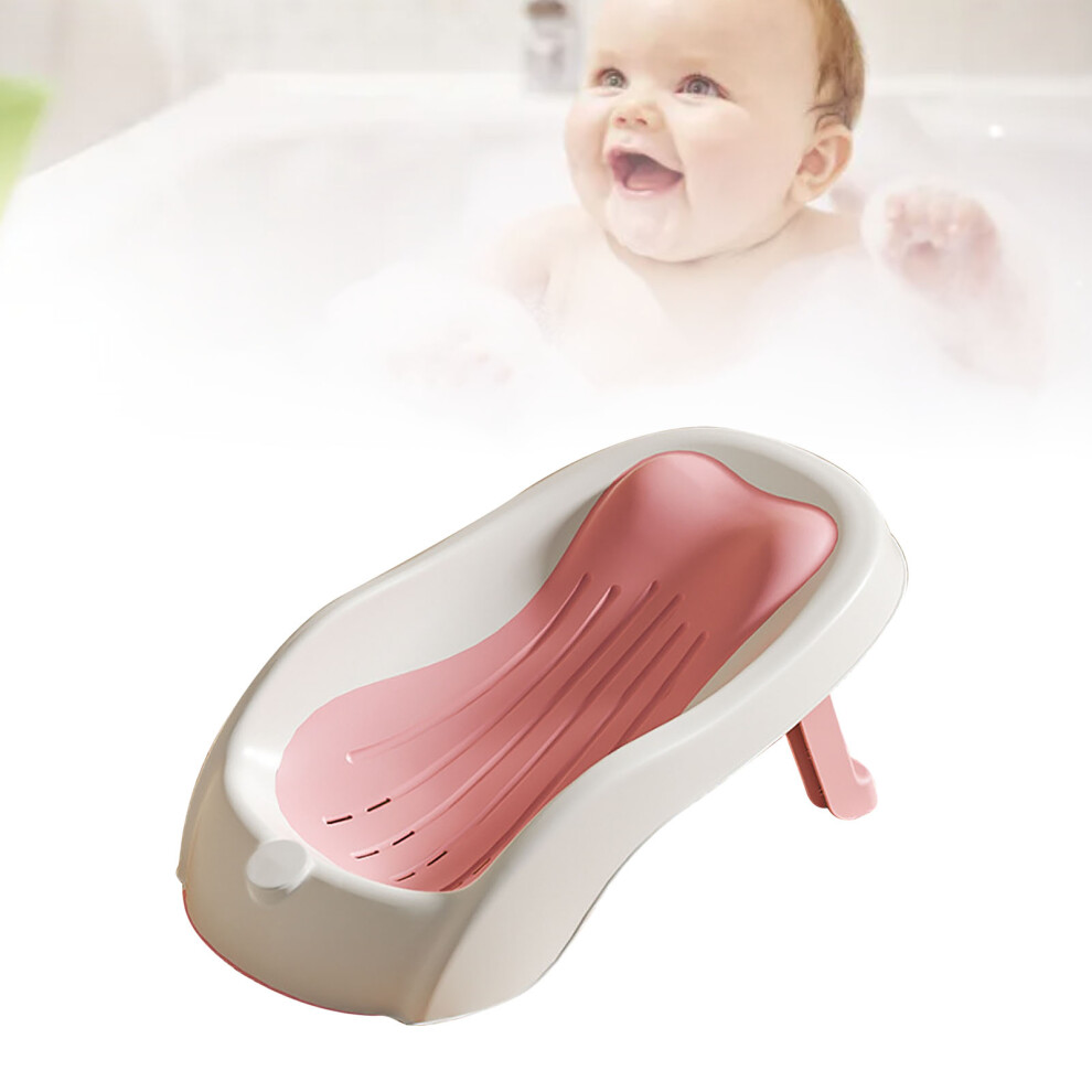 Baby Bath Support Non-Slip Adjustable For Newborns, Pp Tpe Pink