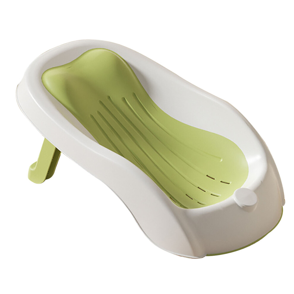 Baby Bath Support, Non Slip, Adjustable, Pp Tpe Bathtub Seat Green