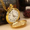 Classical Quartz Analog Smooth Pocket Watch 6
