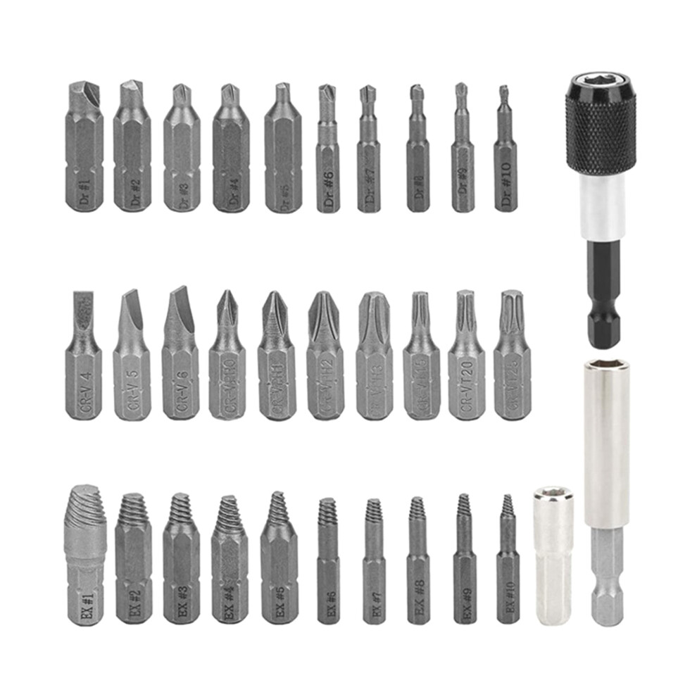 33Pieces Damaged Screw Extractor Drill Bit Set Stripped Screw 7754000086177