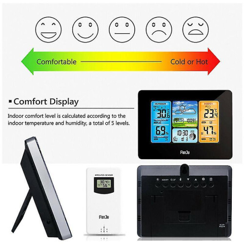 Digital Wireless Weather Station Alarm Clock Digital Thermometer 2
