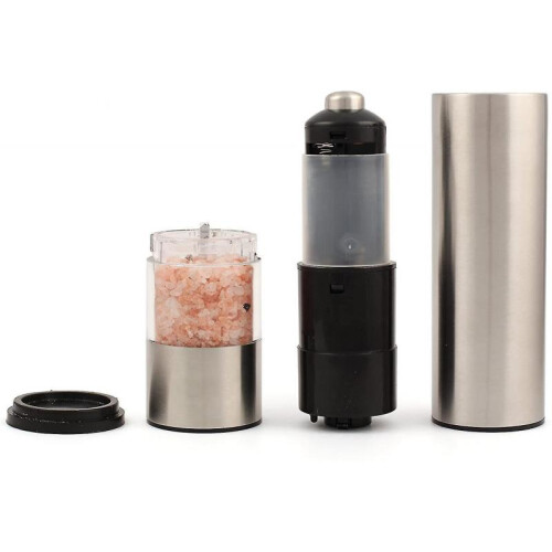 Electric Salt And Pepper Mill Set, Stainless Steel Adjustable 1