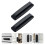 2Pcs Black PP Cabinet Door Handles Self-Stick Durable Drawer Pulls 2