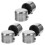 6Pz in Metallo Argento Per Design Raffinato 6