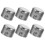 6Pz in Metallo Argento Per Design Raffinato 8